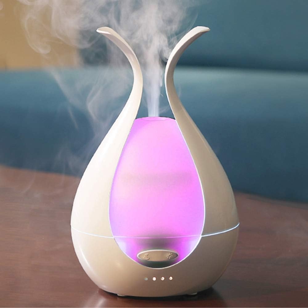 Dyfuzor olejków eterycznych, ultradźwiękowy dyfuzor zapachowy, nawilżacz powietrza 200 ml, lampka nocna, oczyszczacz powietrza