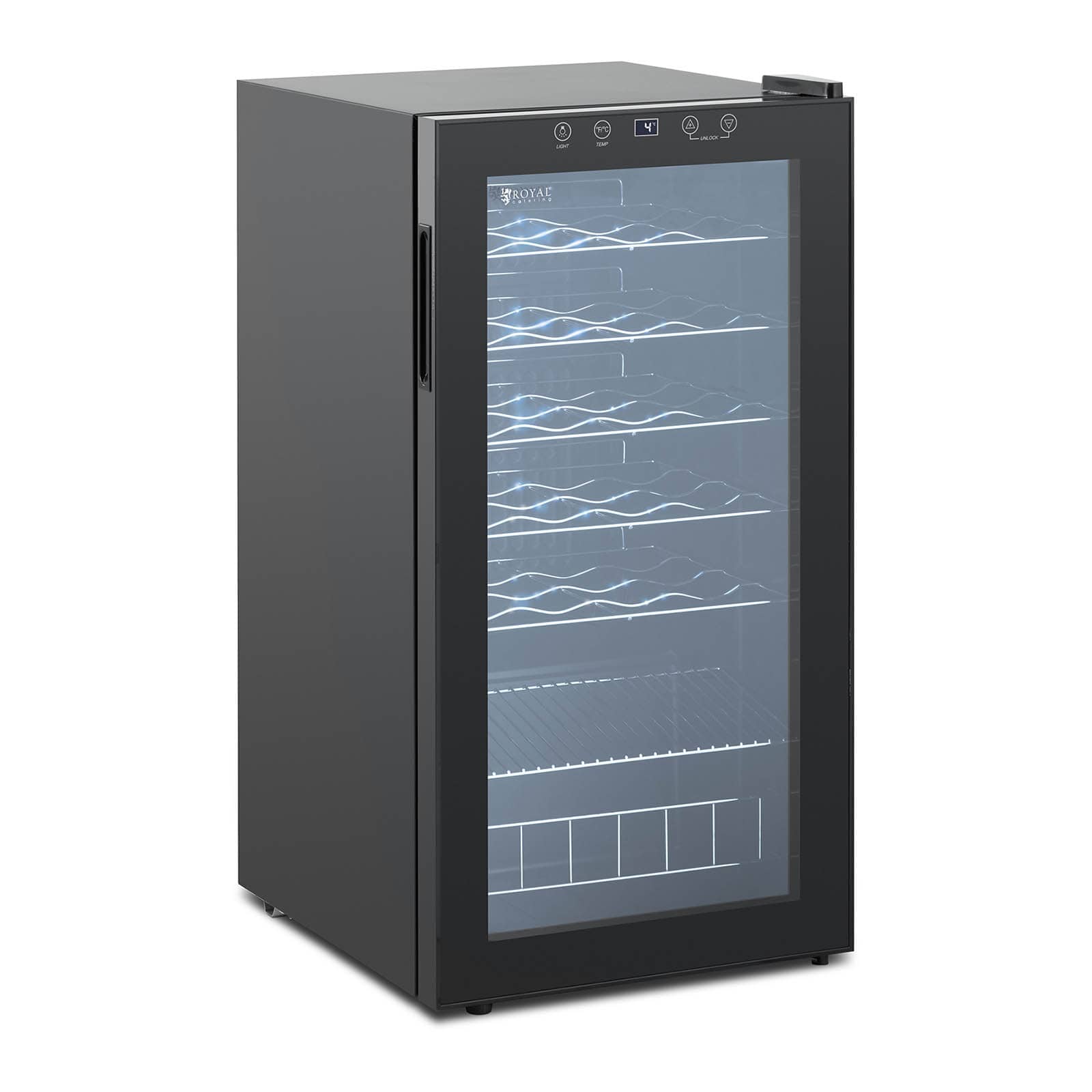 Cave À Vin Frigo Boissons Réfrigérateur Bar Double Vitrage 88L Boitier — free download