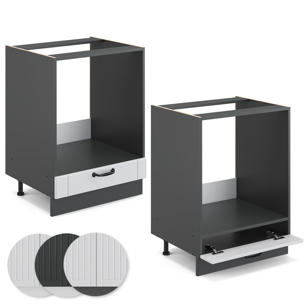 Vicco Meuble pour four Fame-Line, Blanc campagne, 60cm sans PT - 5