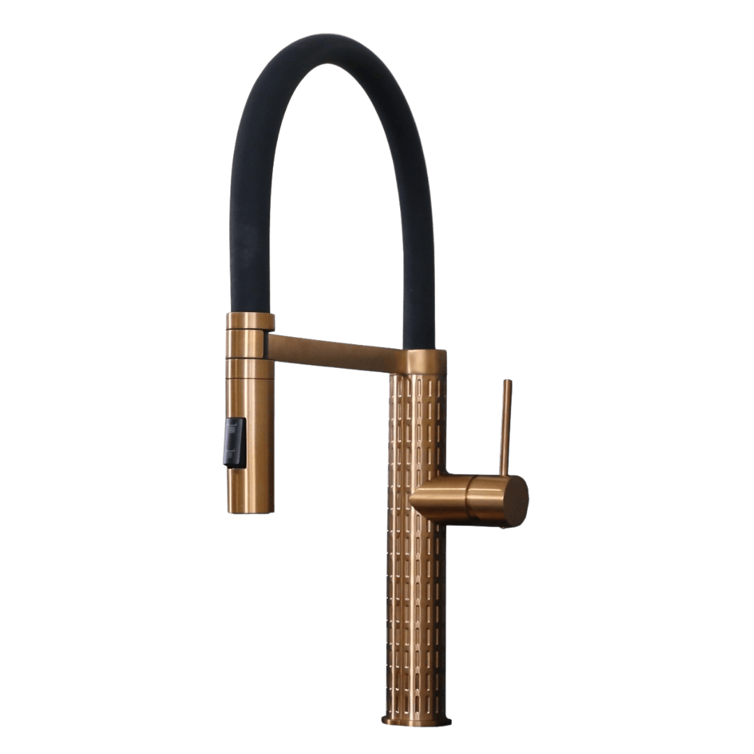 Architek Bateria zlewozmywakowa prysznic ręczny ze szczotkowanej miedzi