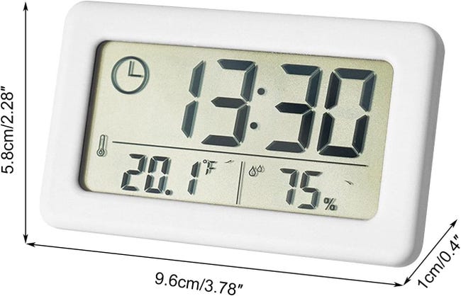 Termómetro e higrómetro electrónico, reloj pequeño, indicador