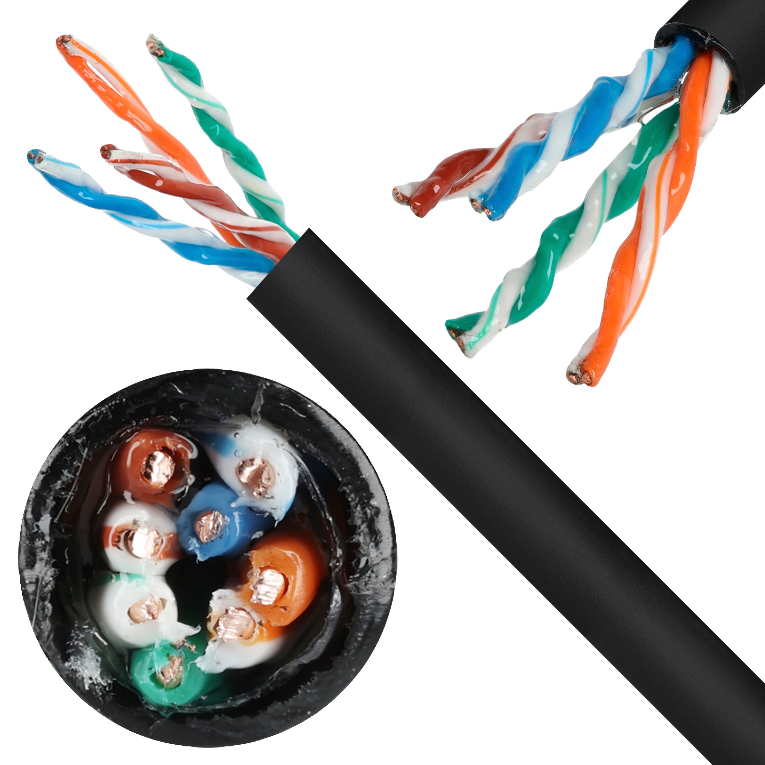NEKU Kabel sieciowy Skrętka U/UTP kat.5e żelowany Cu 305m
