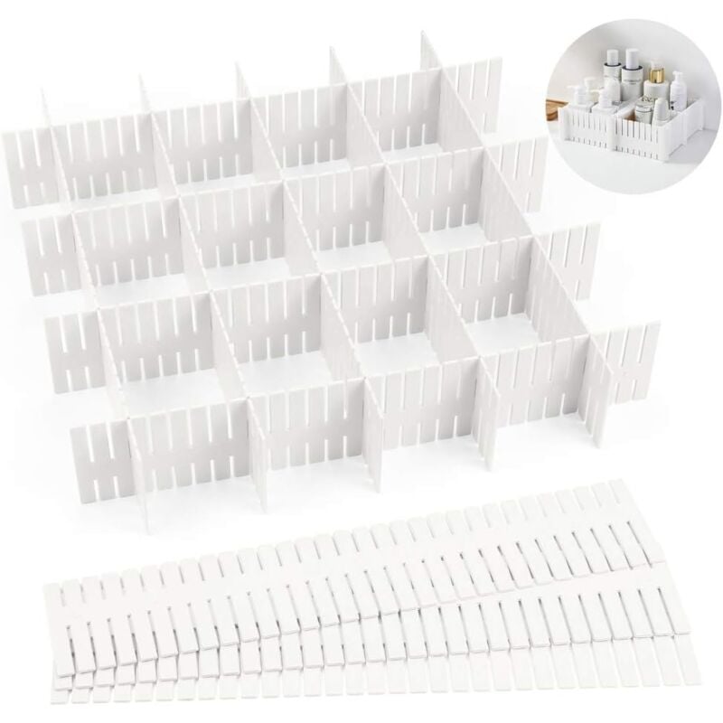 Organisateur Tiroir Ajustable 4 Séparateurs De Tiroir Ajustables - Organisateur Tiroir Cuisine, Bureau, Salle De Bain - En PP Transparent, Facile à Monter Tiroir Coulissant Cuisine Organisateur Tiroir Ajustable 4 Séparateurs De Tiroir Ajustables - Organisateur Tiroir Cuisine, Bureau, Salle De Bain - En PP Transparent, Facile à Monter Tiroir Coulissant Cuisine