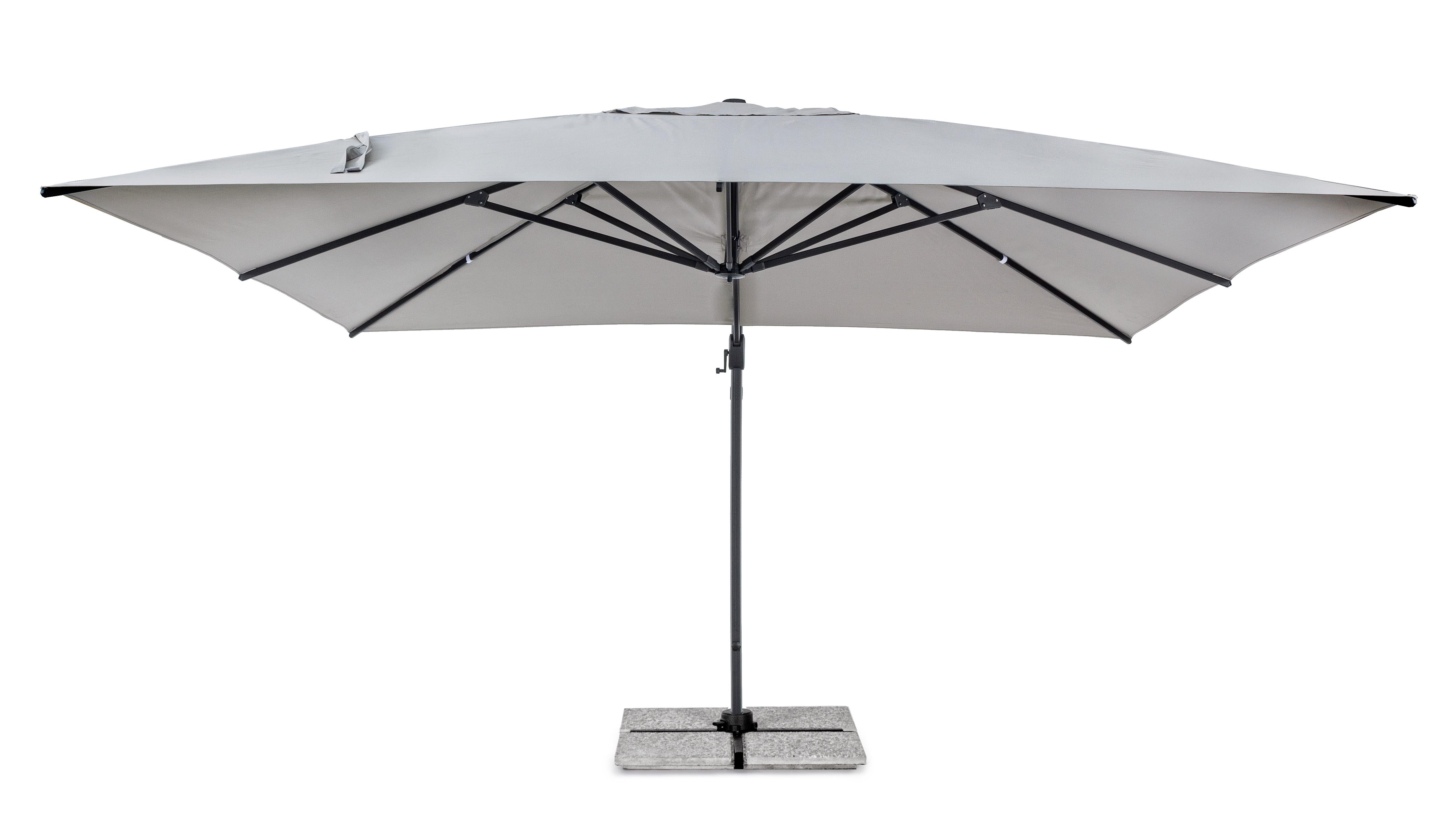 Guarda-chuva dobrável de alumínio cinza claro Ines 4x4 cm - 3