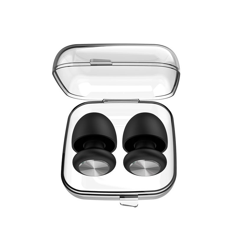 Tampões auditivos redutores de ruído em silicone macio Black - 3