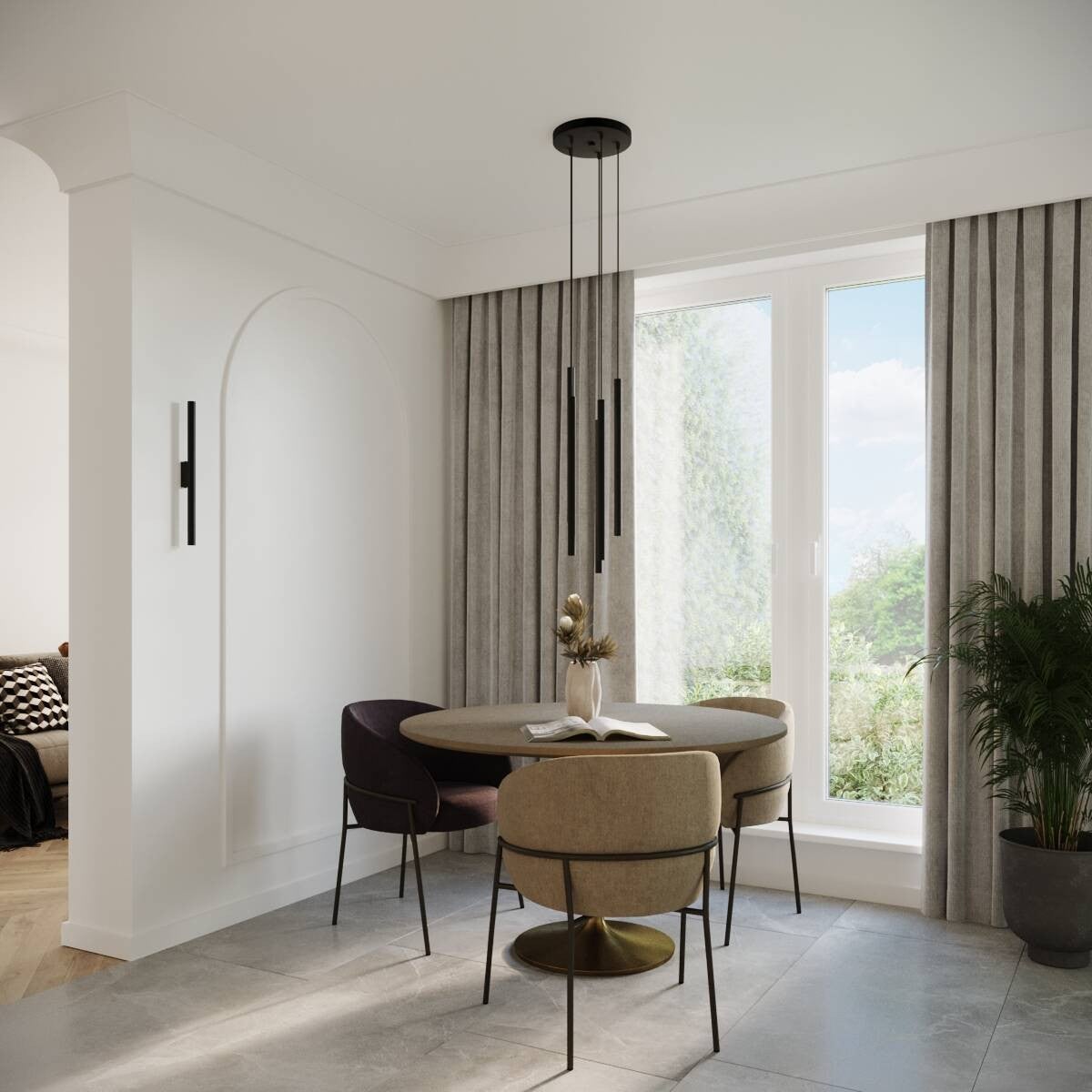 Lampa wisząca Pastelo czarna 2xG9x8W 2 tuby wym: 118 x 15 x 15 cm metal Sollux Lighting - 7