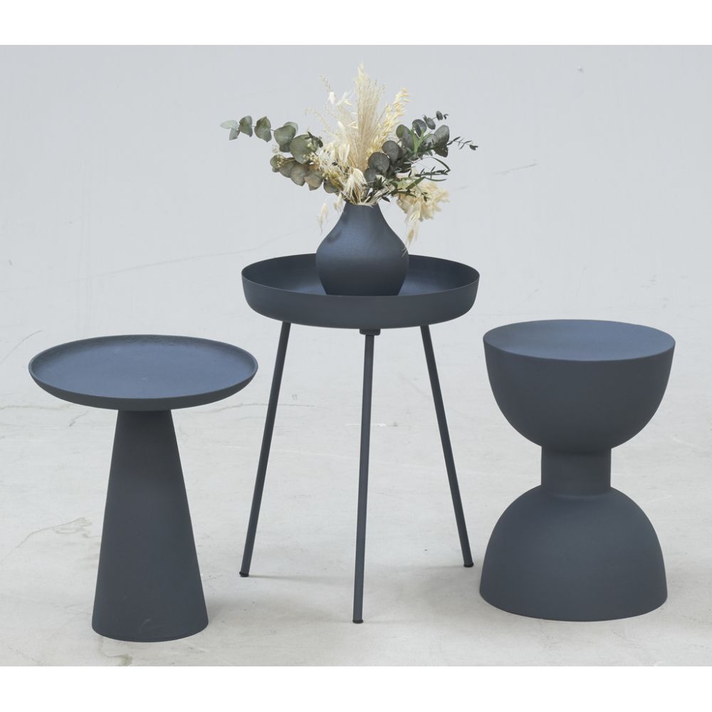 Table d'appoint en métal Orso Bleu Aubry Gaspard - 7