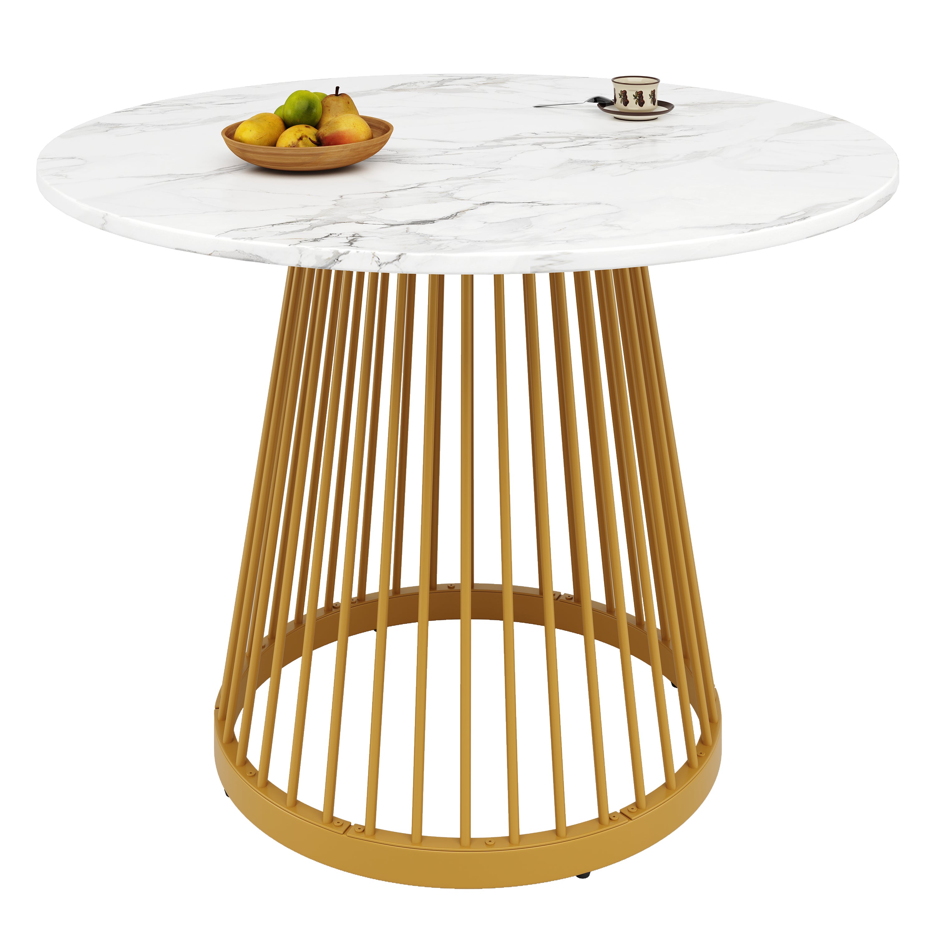 Table ronde (80×80×76 cm), table de cuisine, pour 4 personnes, idéale ...