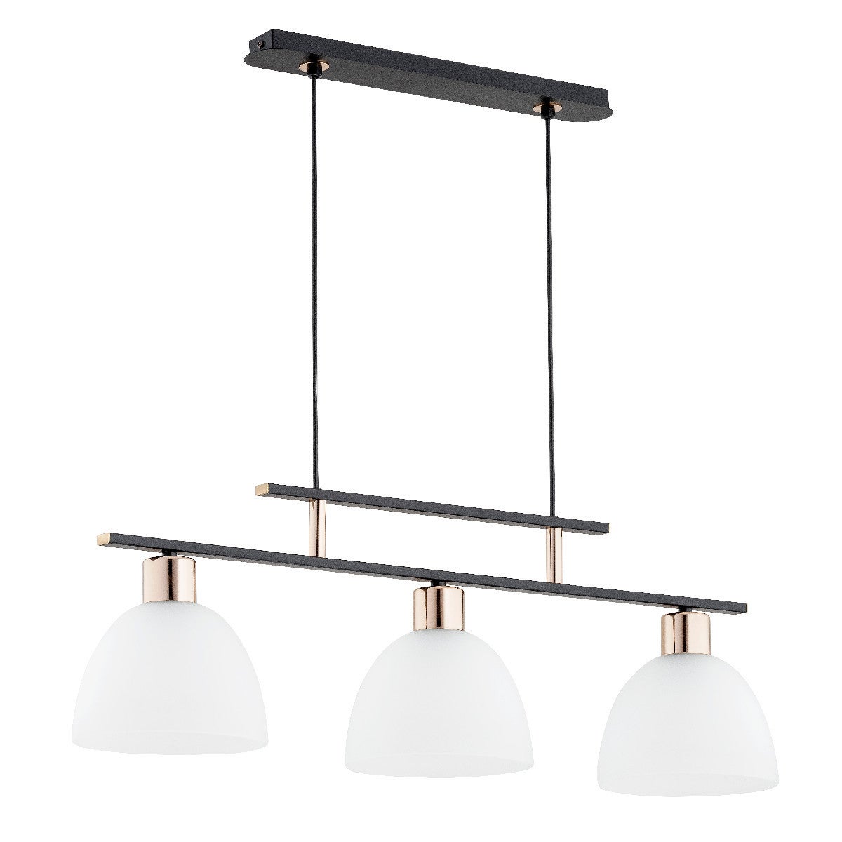 Lampa wisząca Sonata czarno-biała-złota 3xE27x15W nowoczesna wym: 82 x 22 x 85 cm metal Alfa - 2