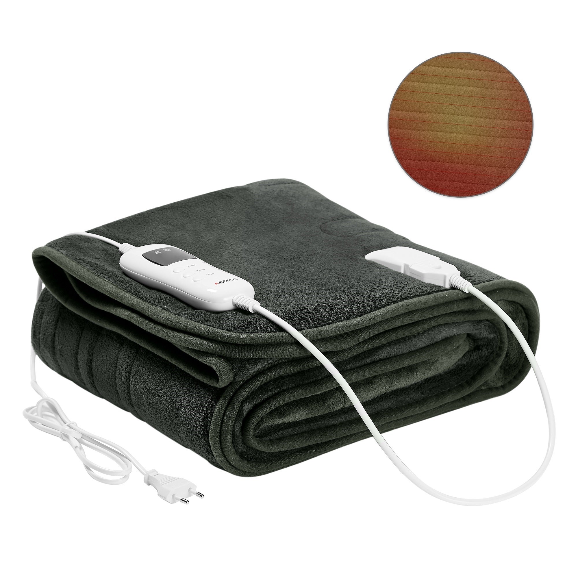 Coperta Riscaldante USB Senza Fili 165x90cm - Batteria 10000mAh, 6 Zone Calore, 3 Temperature - Foto 10