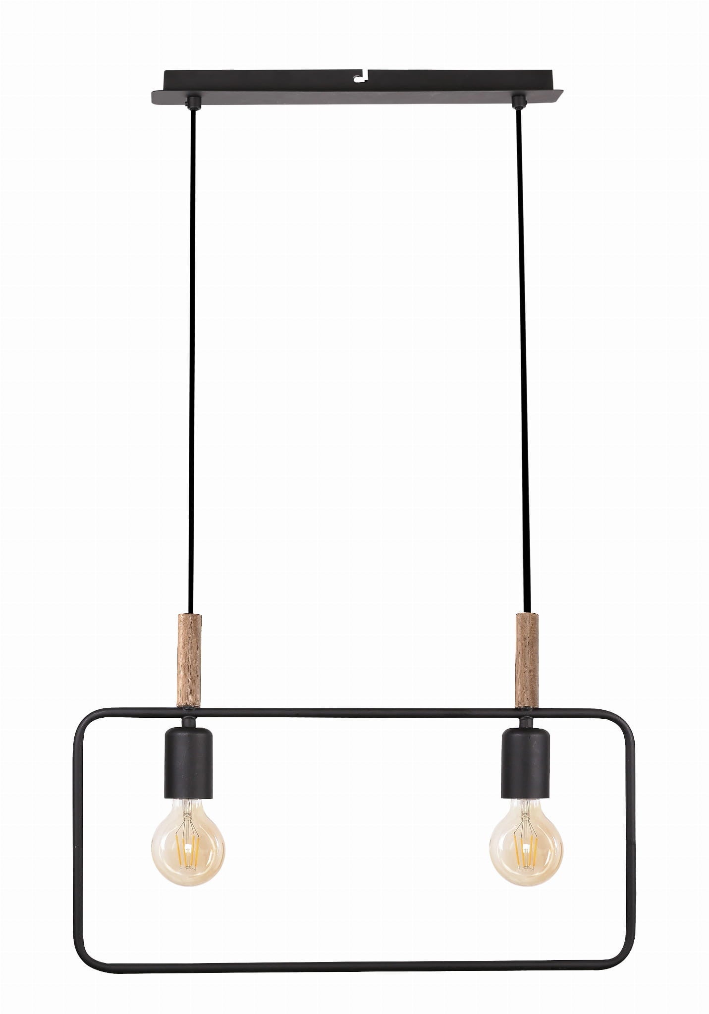 Lampa sufitowa Frame czarna 2xE27x60W wym: 110 x 50 x 6 cm metal Candellux