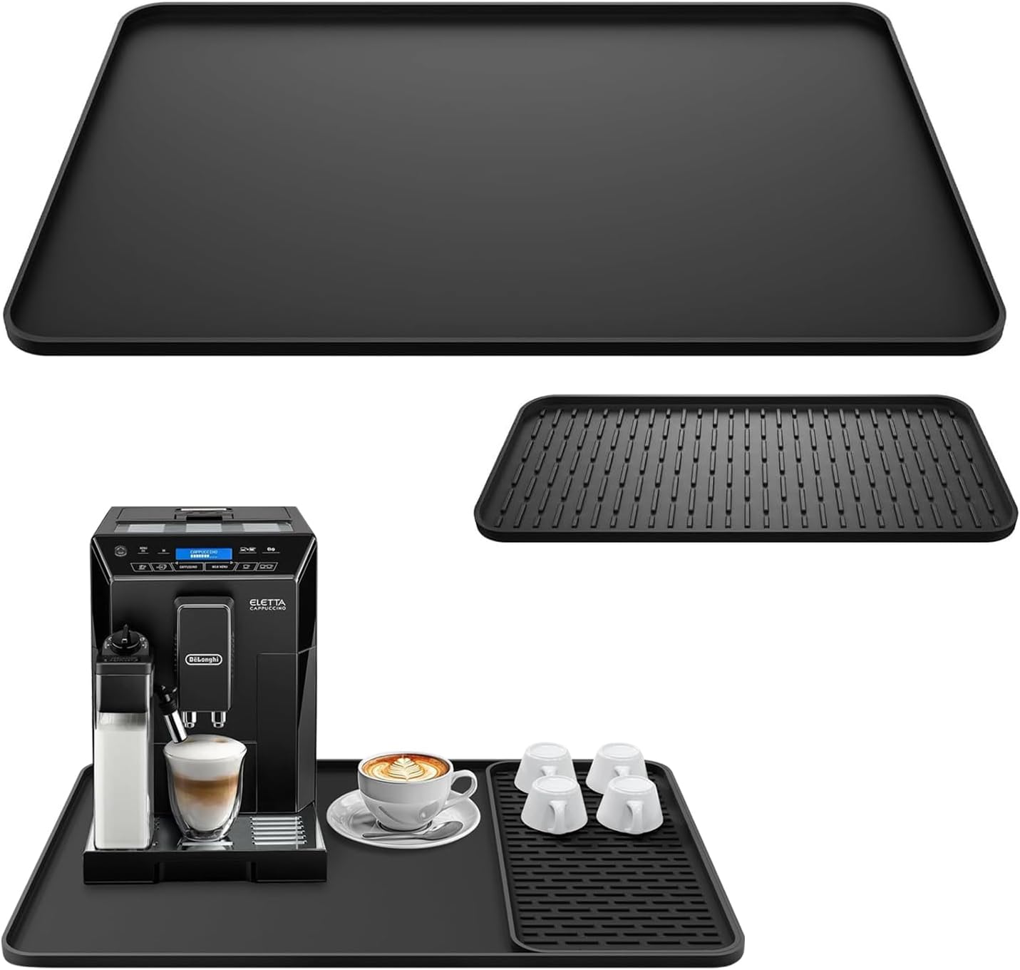 Mata silikonowa do ekspresu do kawy, 2 w 1, odporna na ciepło i antypoślizgowa, 40x60 cm do ekspresu do kawy, 19x40 cm do suszenia w zlewie