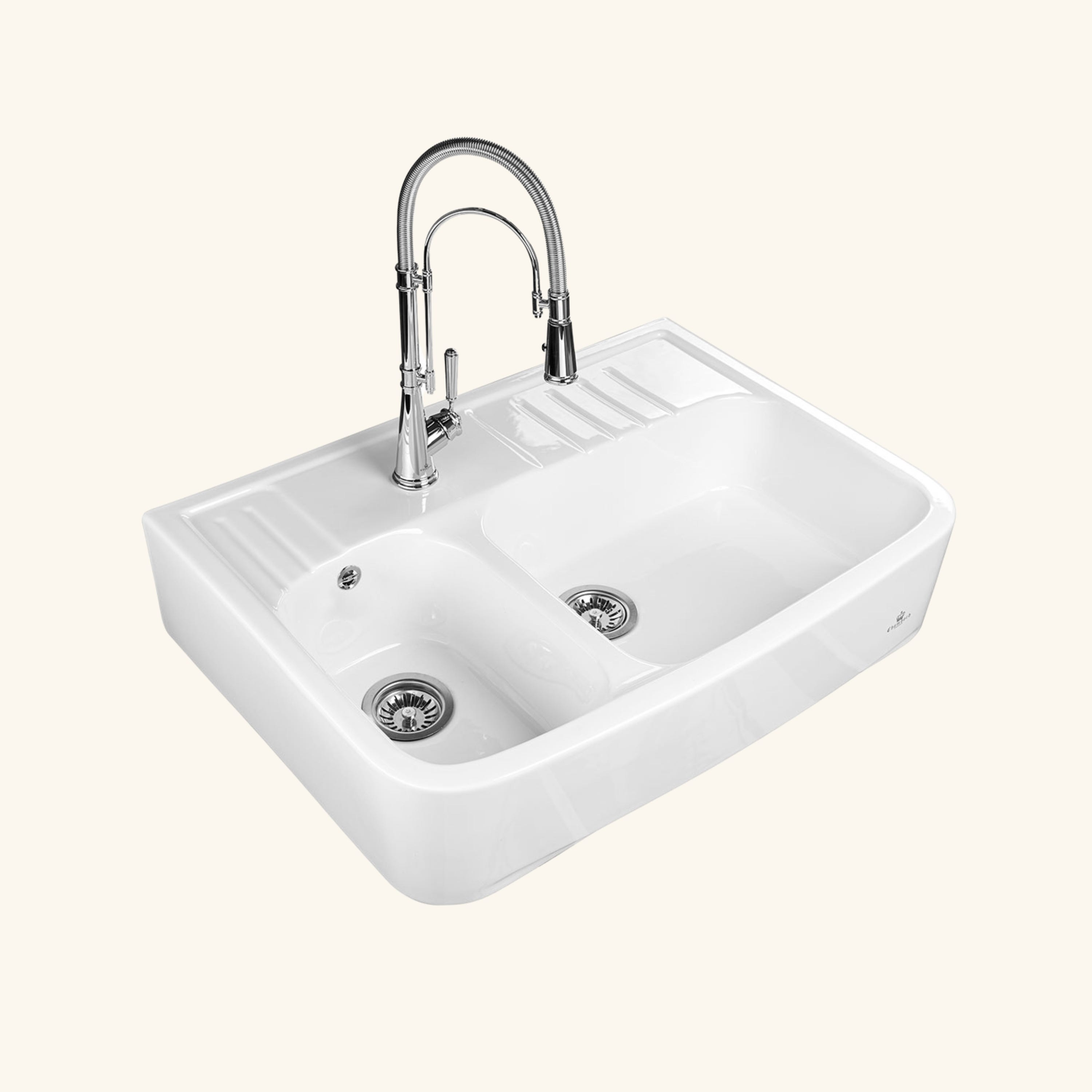 Evier Timbre D'office VILLEROY ET BOCH Tradition 2 Bacs 89,5 X 63 C Ramique Vidage Manuel Blanc Evier Timbre D'office VILLEROY ET BOCH Tradition 2 Bacs 89,5 X 63 C Ramique Vidage Manuel Blanc