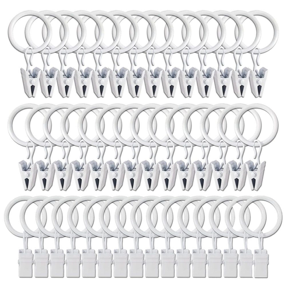 CONFEZIONE DA 20 Anelli Per Tende Neri 28 Mm NUOVI - Foto 2