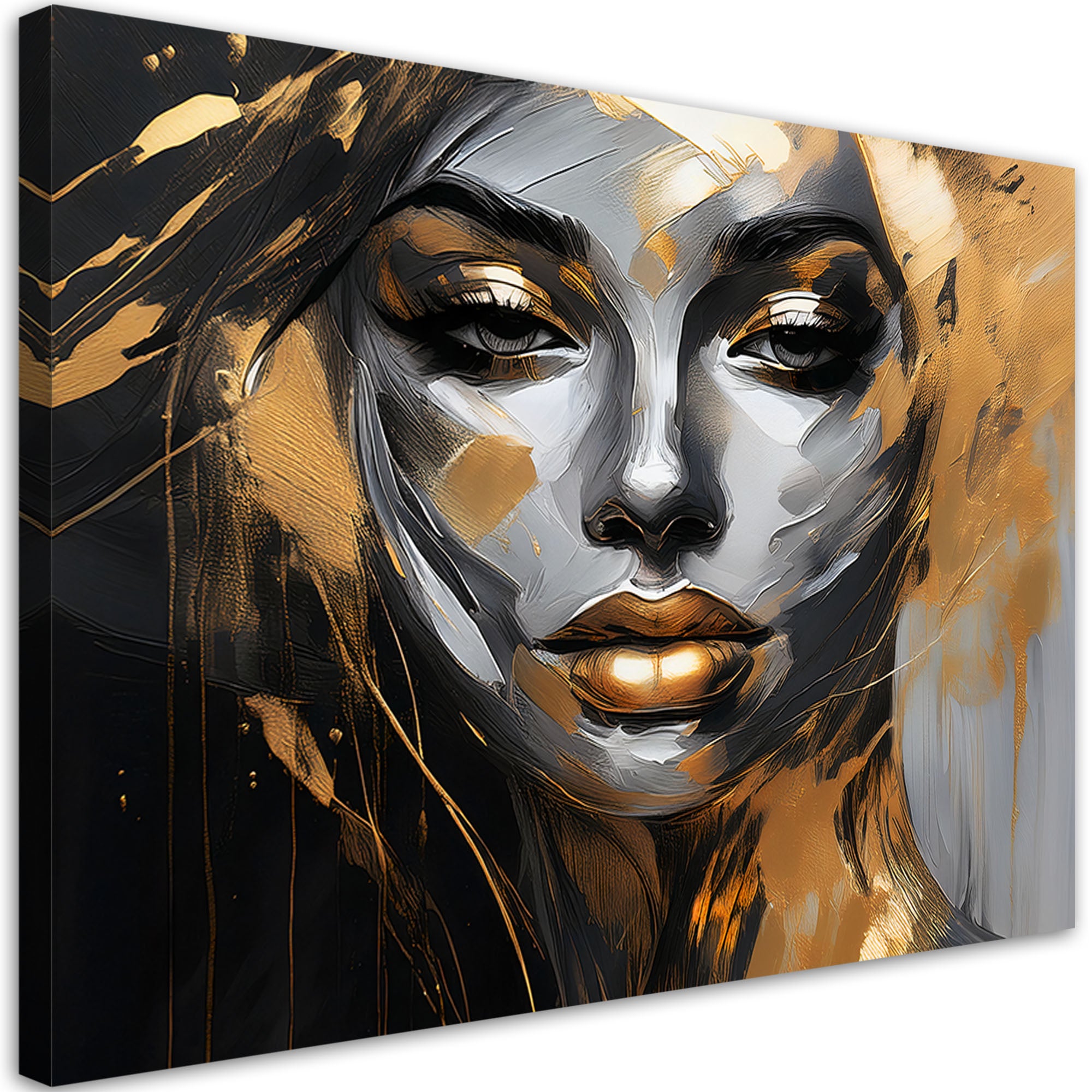 Obraz na płótnie, Kobieta Twarz Glamour 100x70