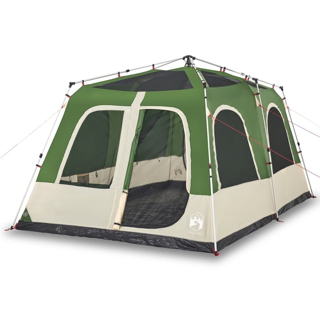 Tenda de jardin | Tenda Familiare a Cupola 8 Persone Verde a Rilascio Rapido CFW310778