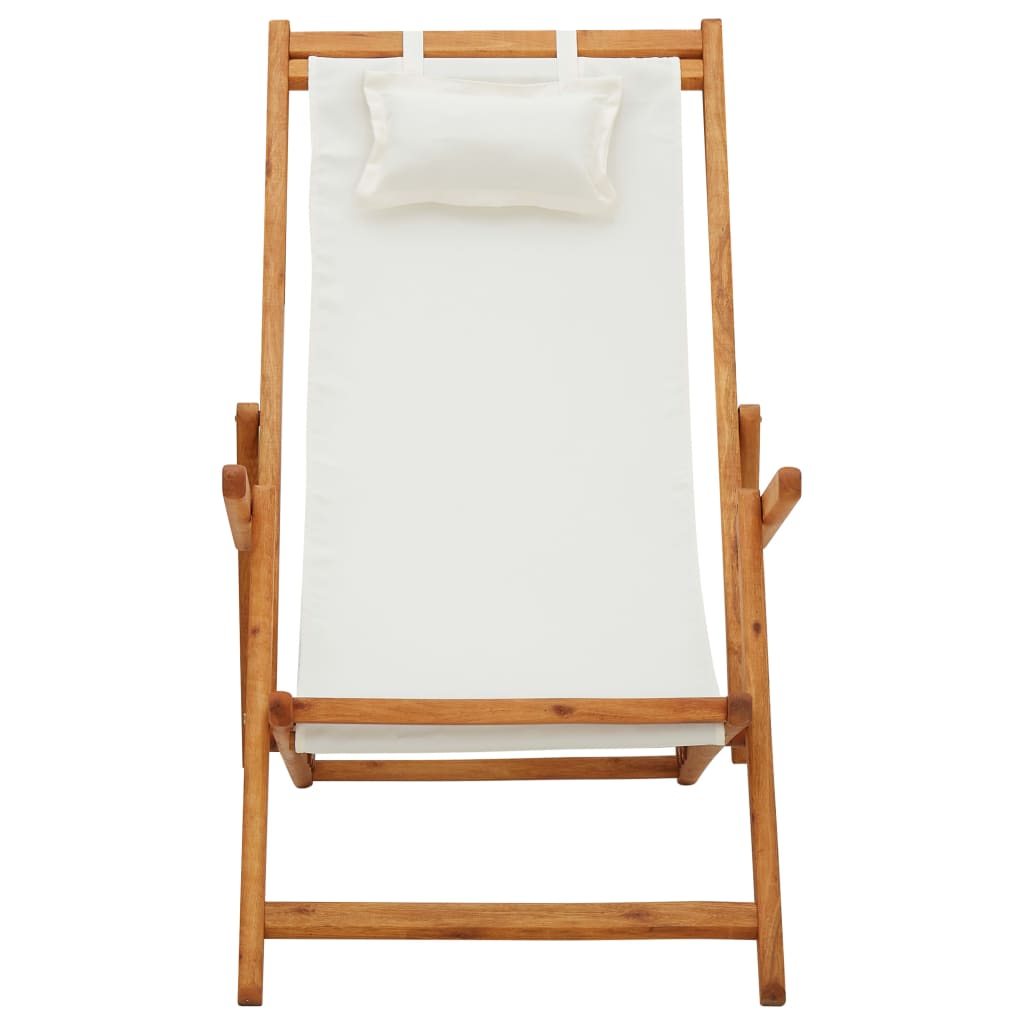 Chaise longue pliante en bois Chaise de plage Chilienne noir Avec mains