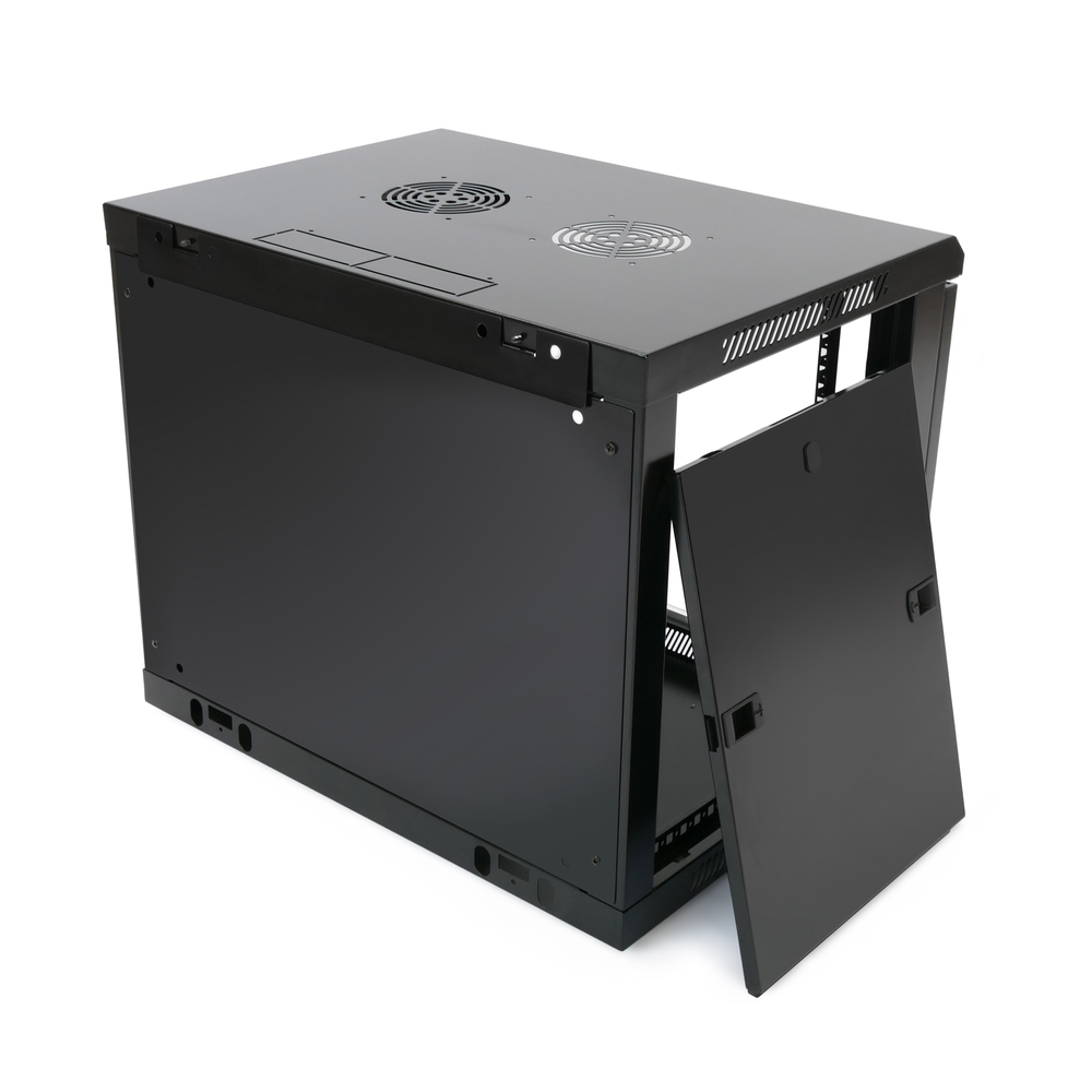 LINK - ARMADIO RACK 19 9 UNITA' DA MURO A  500 X  L  600 X  P  450 Grigio Disassemblato Porta Vetro Lk1909ugf