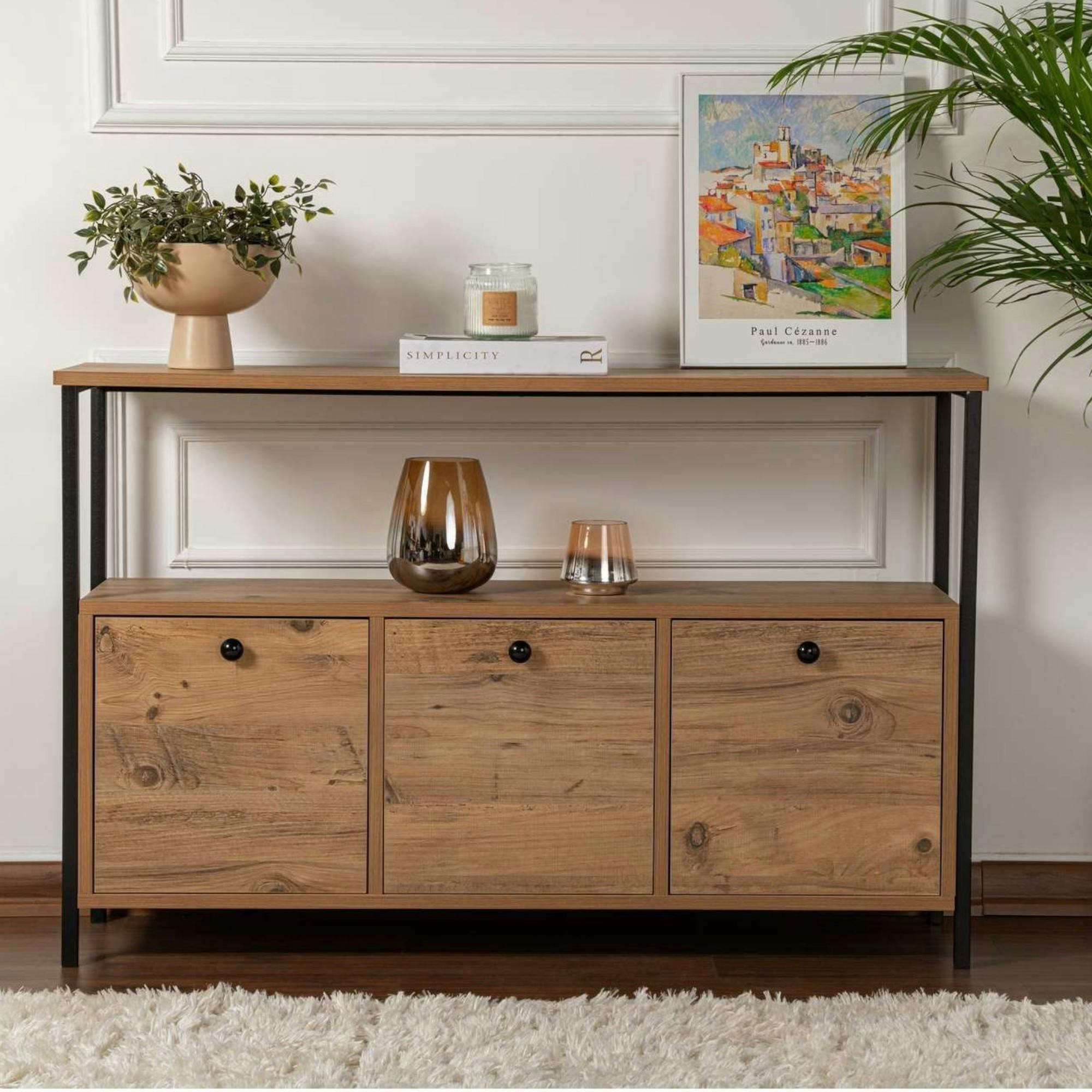 Console d'entrée avec rangement - 3 niches JENA - 2