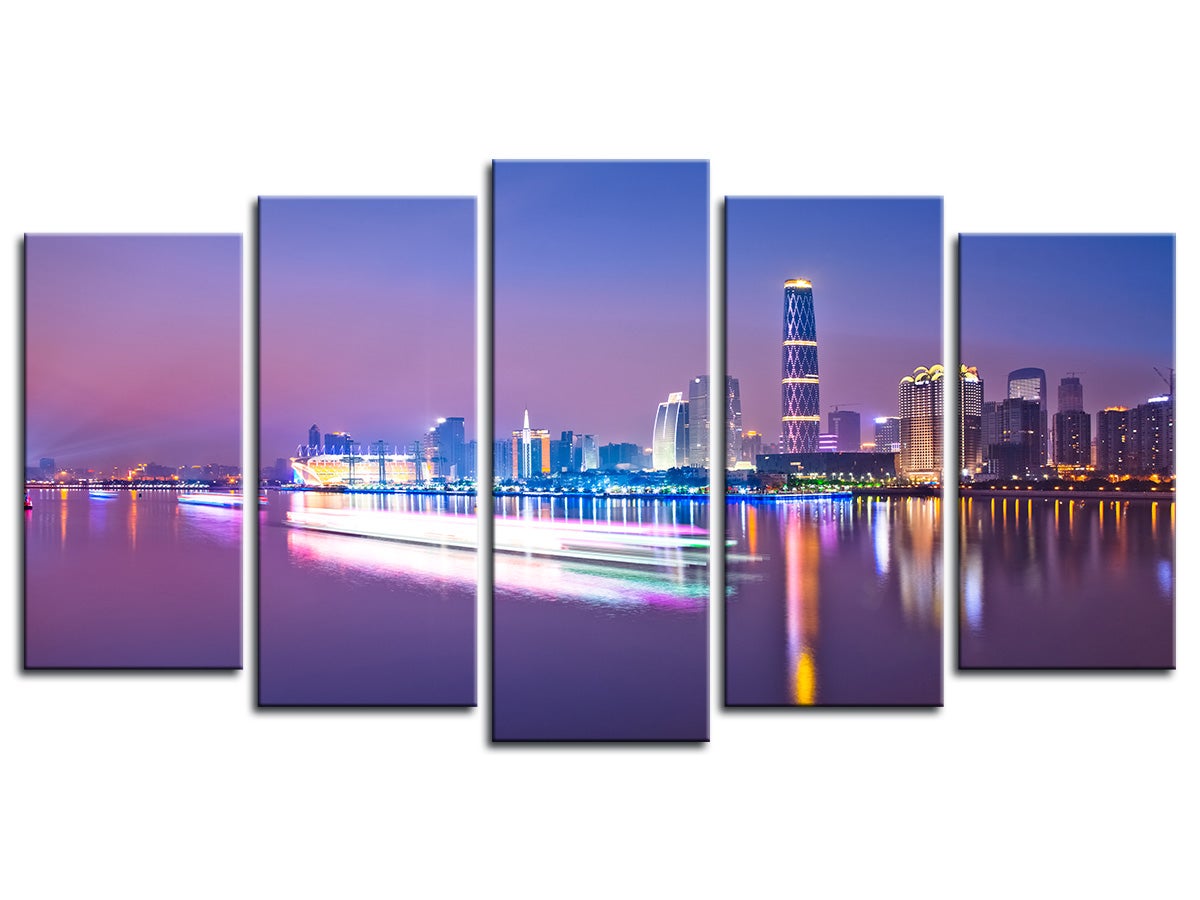 DECLINA, Tableau toile imprimée, Tableau toile photo Zhujiang River , 220x120 cm - 2