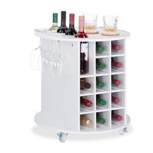 Carrelli industriali - Scaffali/supporto per vino, tè, birra a 2 livelli