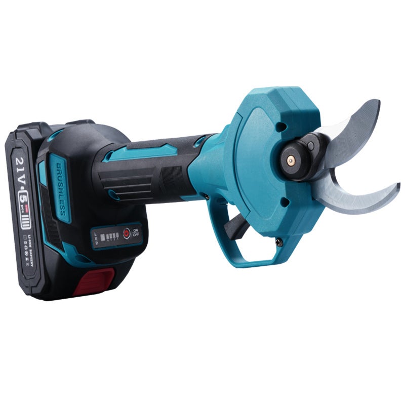 Sécateur portable au lithium-ion 21 V, diamètre de coupe maximal des branches de 30 mm, emballé dans une boîte en plastique bleue. - 5