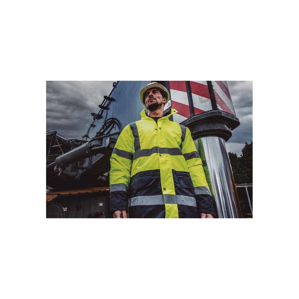 Veste Haute Visibilité EPI Taille L Modulable en Gilet Sans Manches Sécurité Chantier Homme Femme VITO - 9