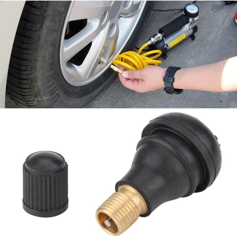 Valve Roue Tracteur Tondeuse,Valve Tr412,Lot De 10 Bouchons Anti-Poussière De Valve De Pneu Pour Voiture - 4