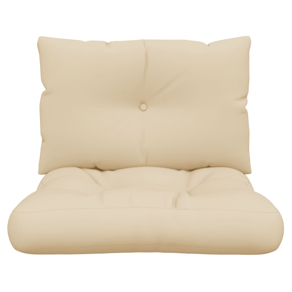 Pack 2 uds Cojín exterior | Cojines para palets tela beige CFW167823 - 5