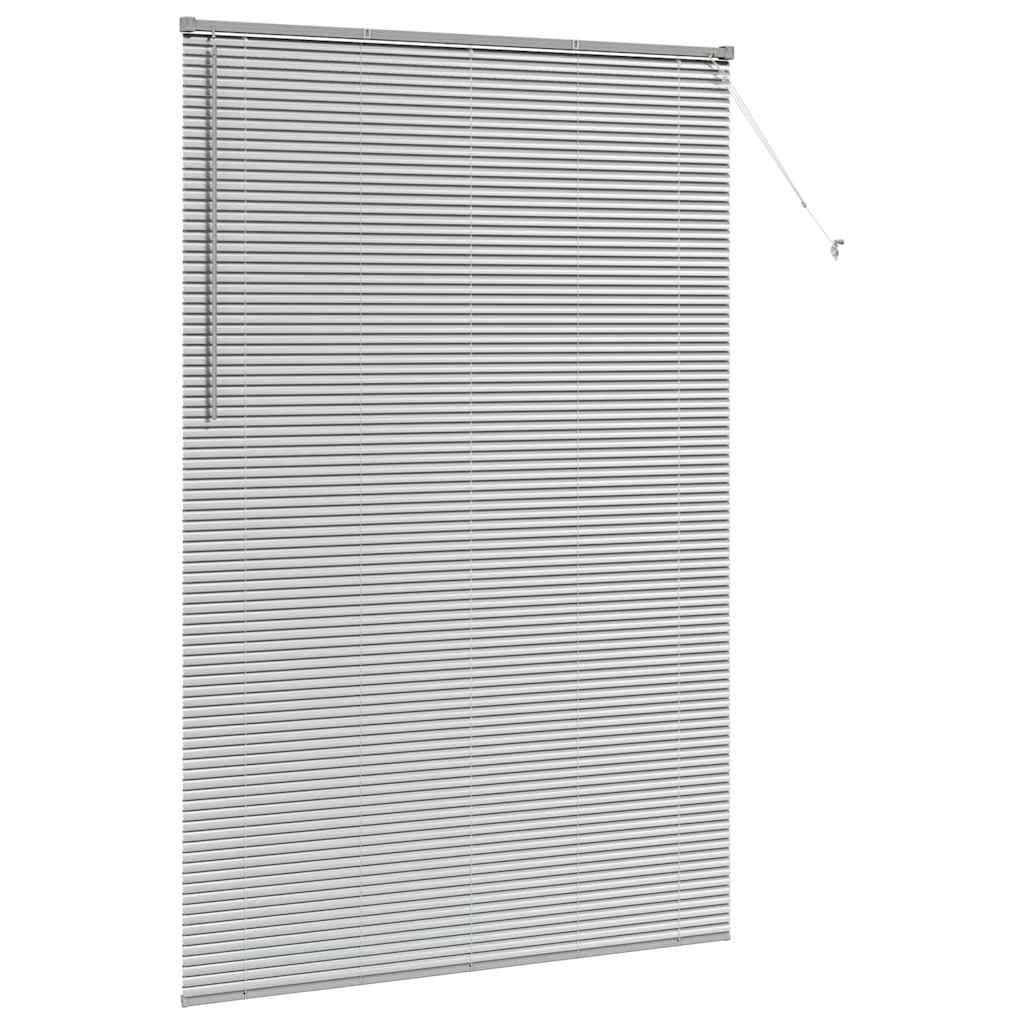 Persiana de Janela com cortinas Manual Prateado Alumínio | Leroy Merlin