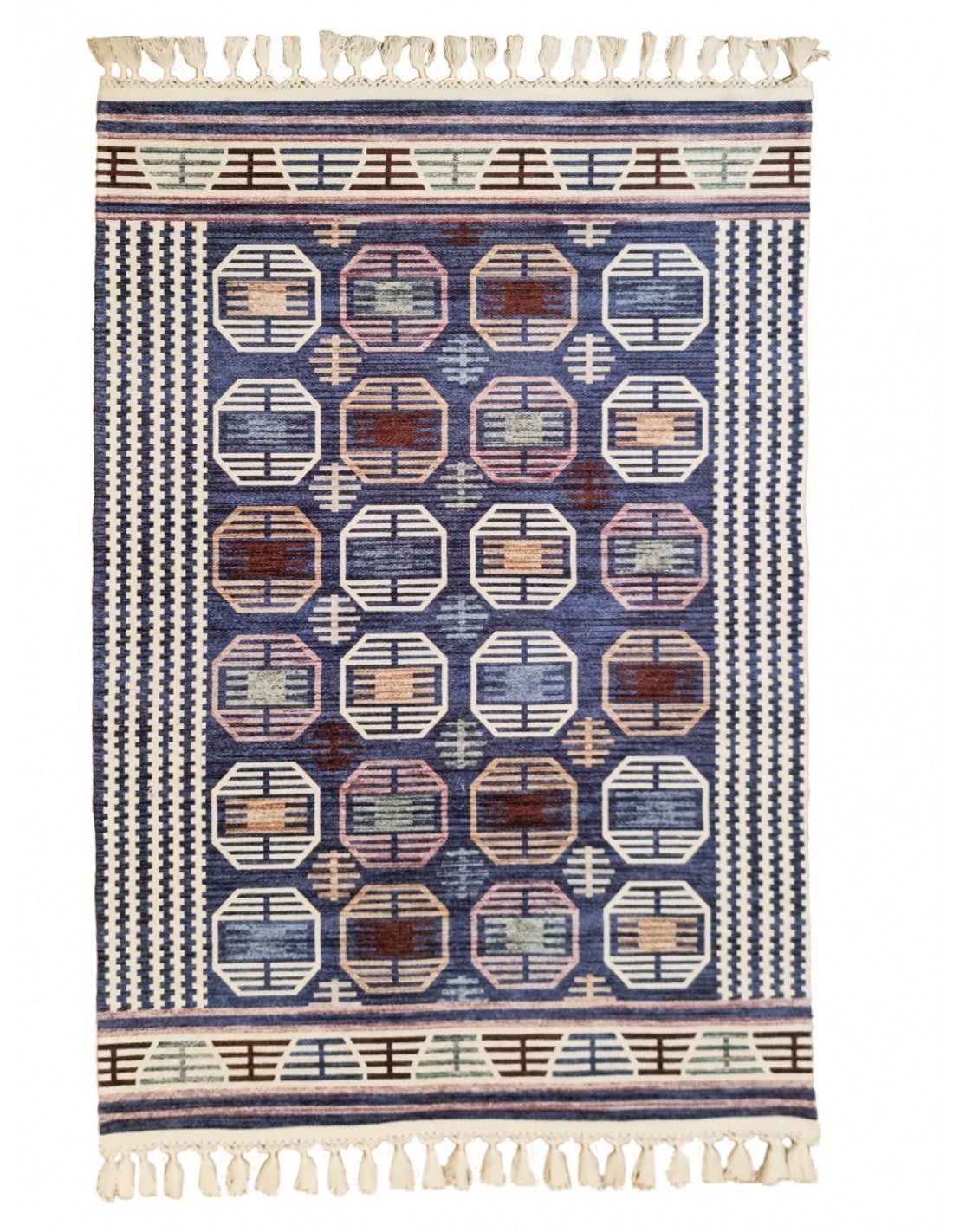 Tapis D'entrée Berbère 80x150 Cm - Multicolore, Polypropylène, Lavable Machine, Label Oeko-Tex