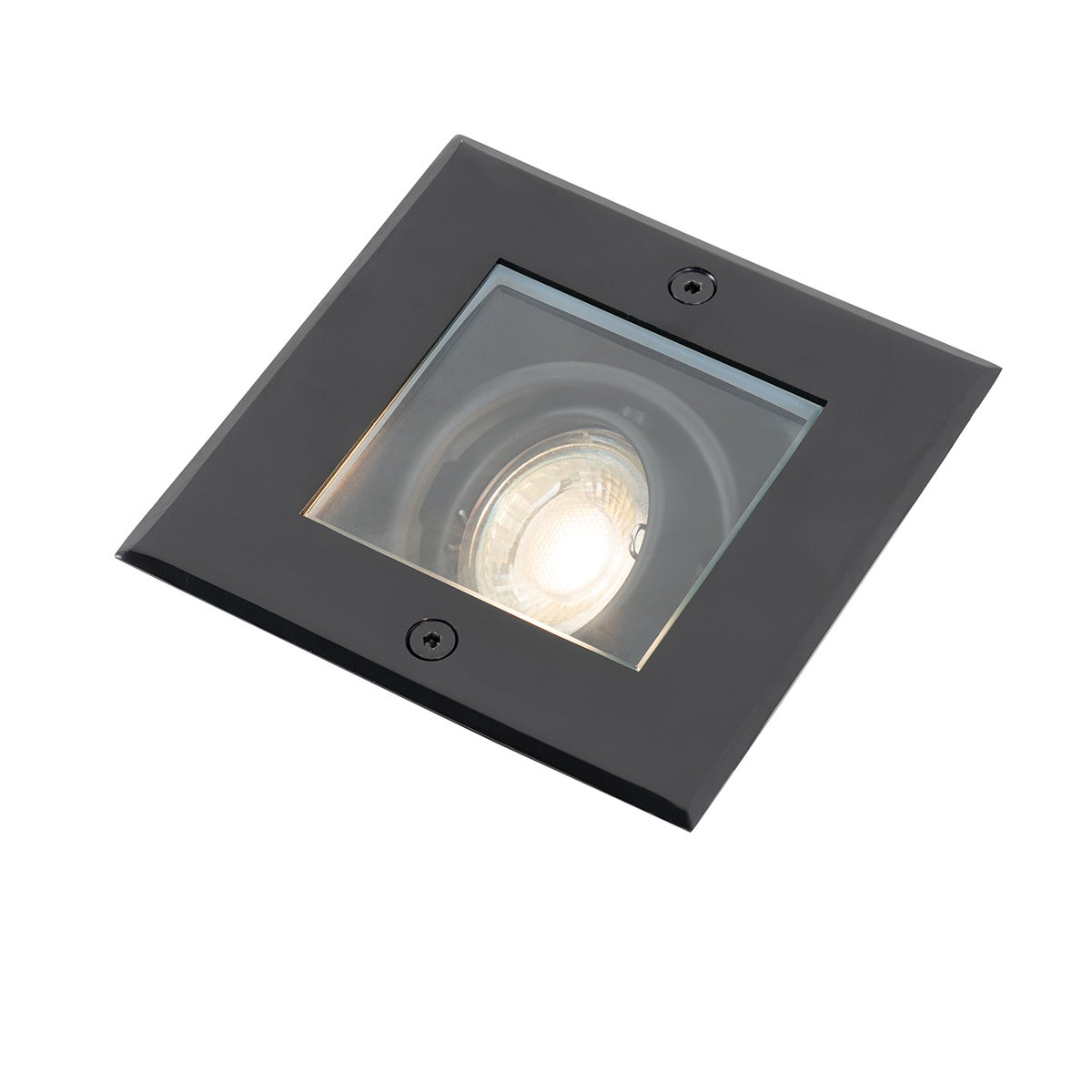 Qazqa moderne spot encastré au sol extérieur extérieure pour jardin - Oneon - noir, max. 50w, gu10, 13cm, IP65, carré - 8
