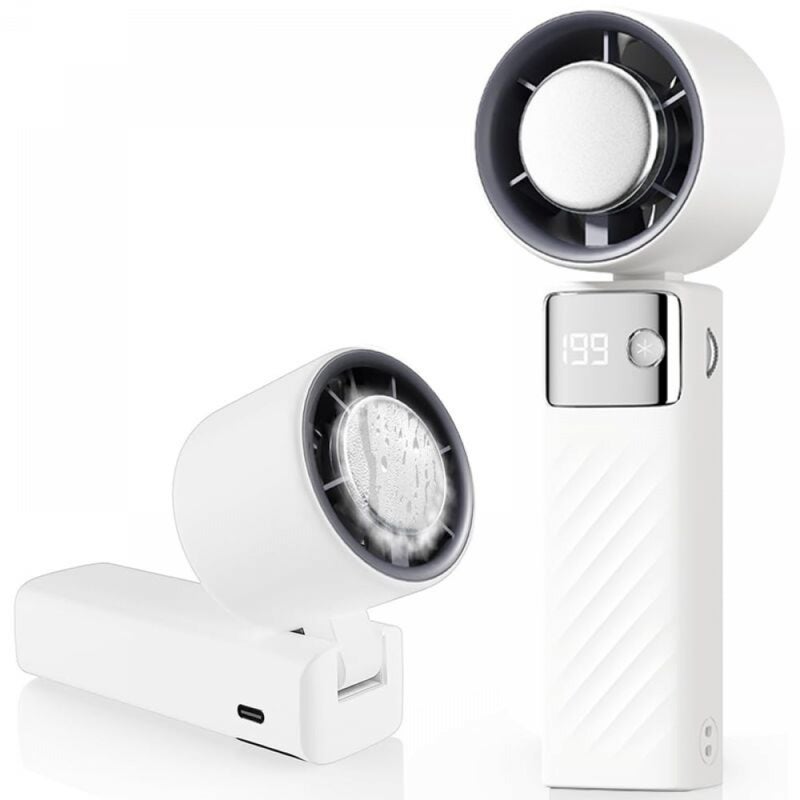 Przenośny wentylator, miniaturowy wentylator akumulatorowy 5000 mAh, mały, cichy wentylator turbo z regulowaną prędkością (od 1 do 199), wentylator ch