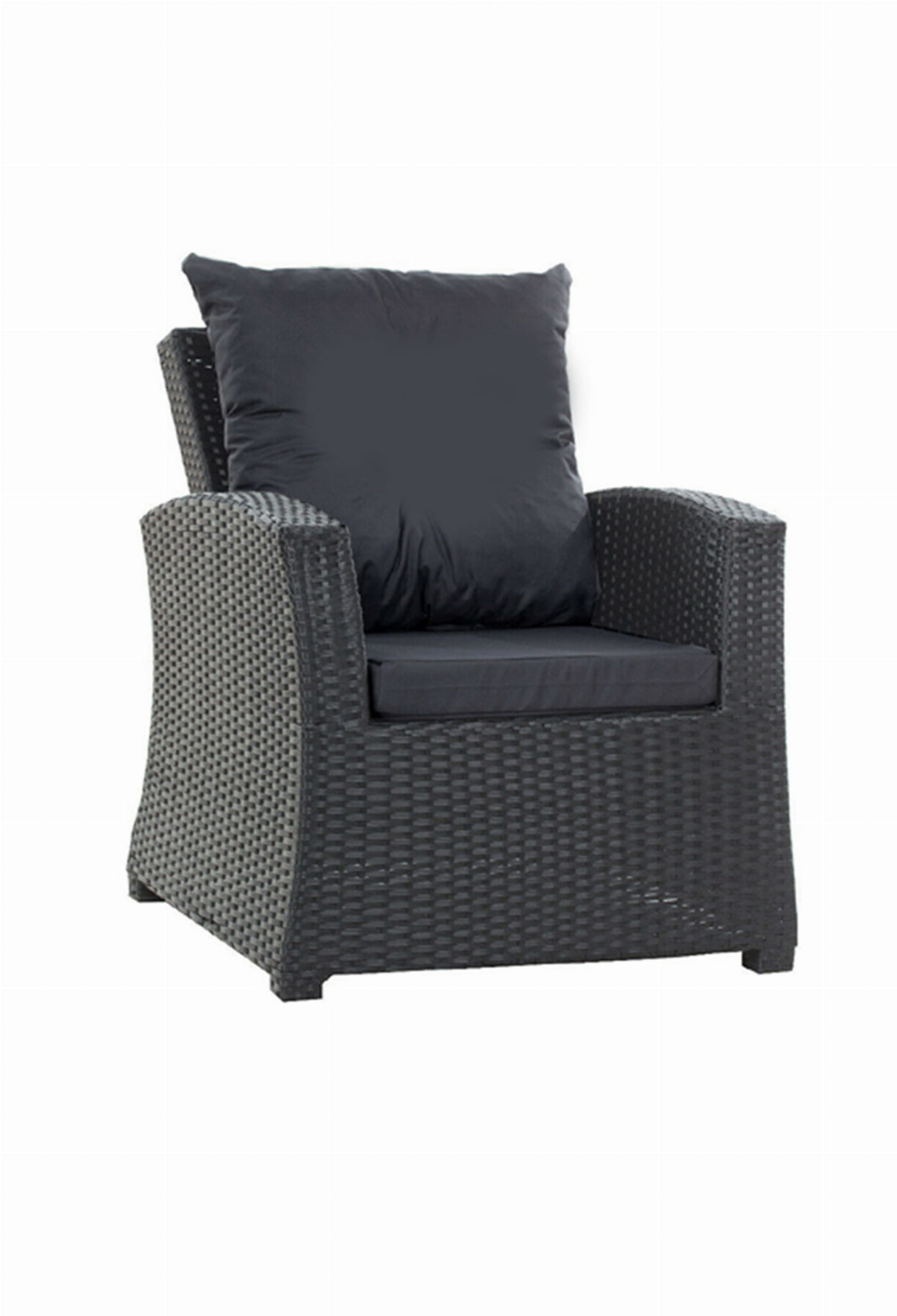 4 x Poduszki na krzesło ogrodowe 56x52x7+56x50 Czarna poduszki na krzesło z oparciem fotel ogrdowy rattanowy poduszi na krzesło na zewnątrz