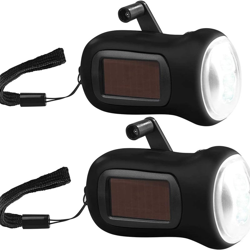 2 latarki solarne z dynamem