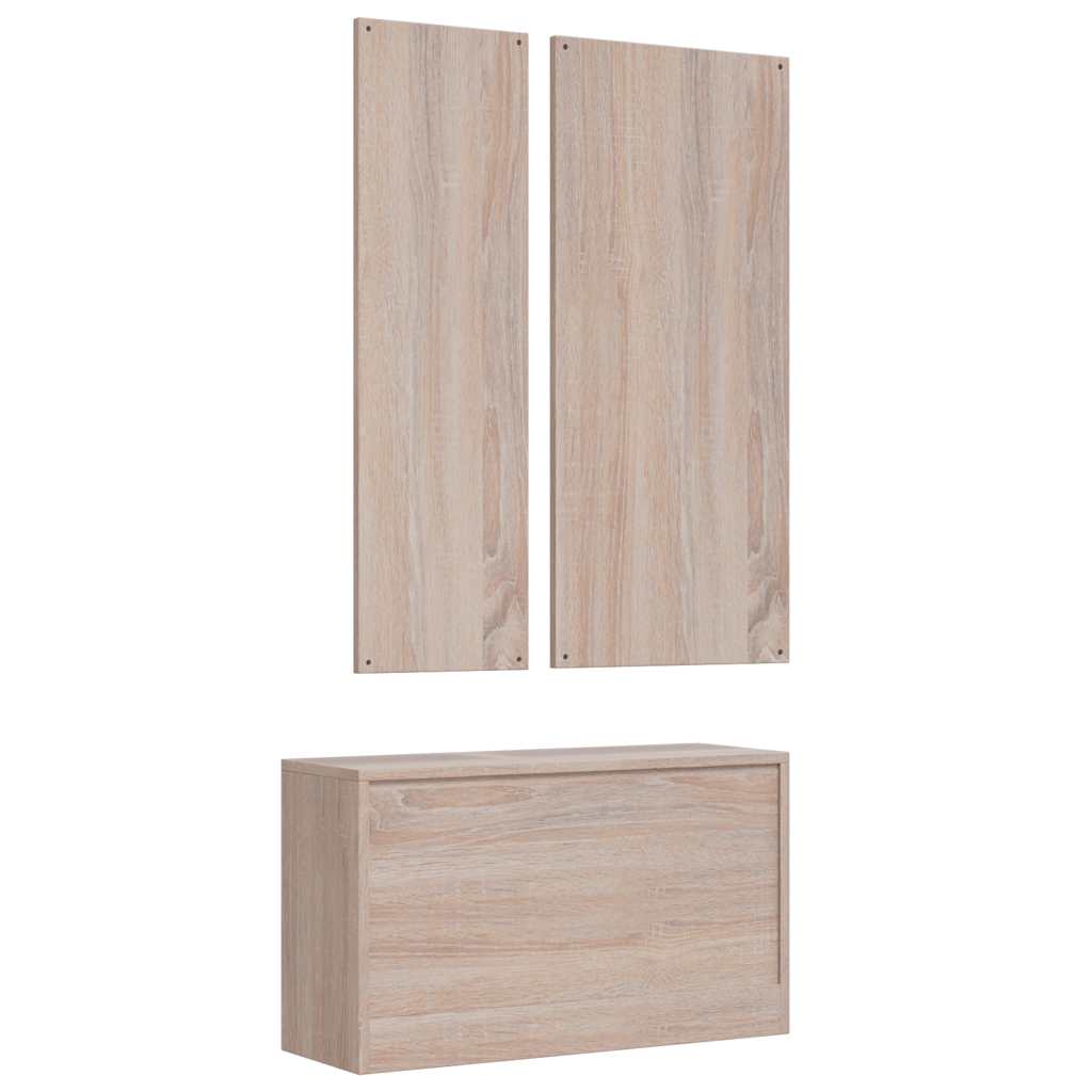 Garde-robe 3 portes Gris 118x50x171,5 cm Pin Assortiment Panama vidaXL - 7