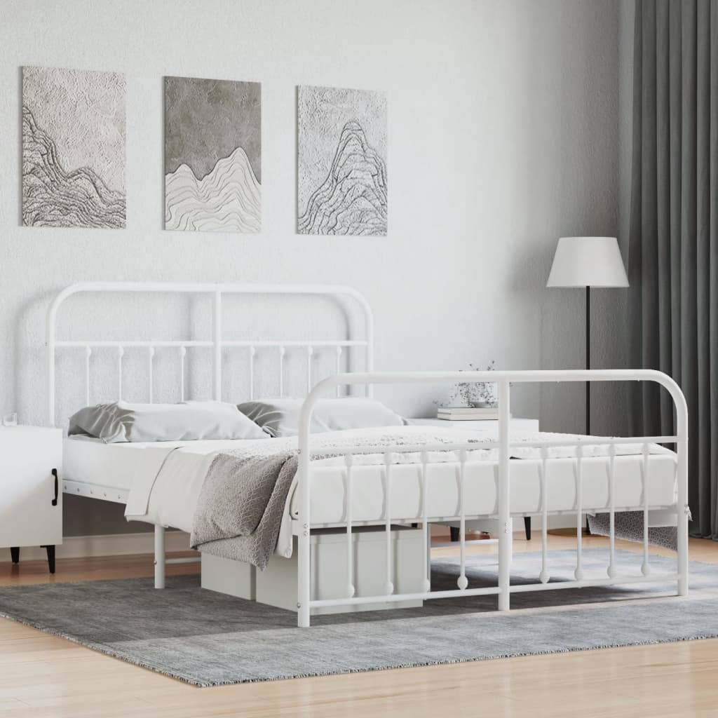 Telaio Letto Singolo In Metallo 35,5 Cm Con Testiera E Pediera - Nero, Senza Rumore, Con Contenitore Sottoletto, Portata 227 Kg