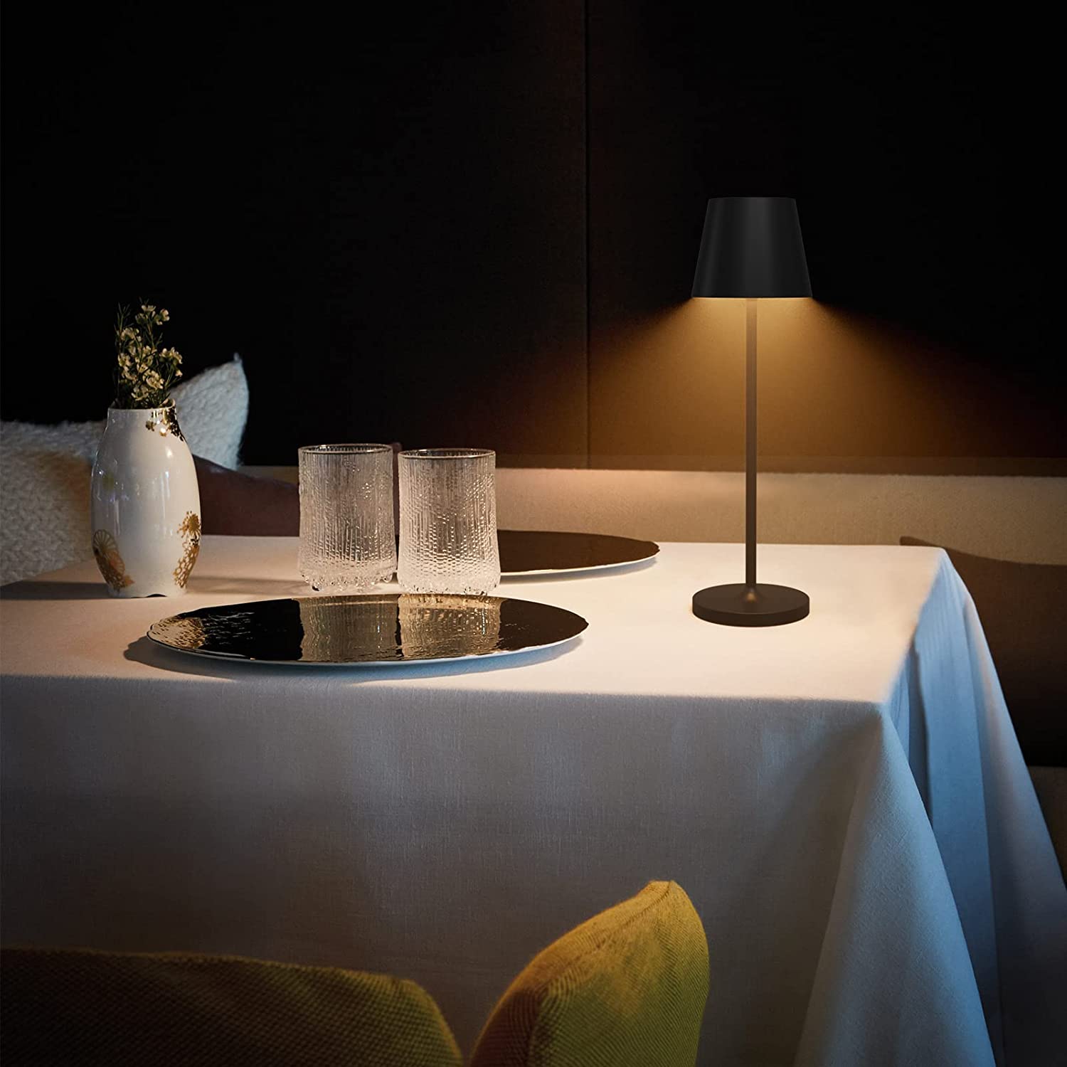 Lampes de table LED rechargeables avec USB et Type C Lume Plus - Couleur Noir - 2