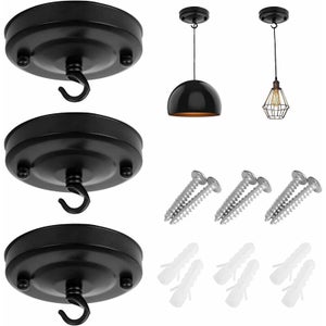 Noir Lot De 200 Mini Crochets à Vis De Plafond De 29x15 Mm, Crochets à Visser Pour Suspendre Des Plantes, Des Tasses, Des Décorations