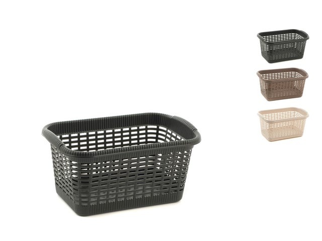 Panier rectangulaire en rotin cm 24 x 15 x 10, couleurs assorties