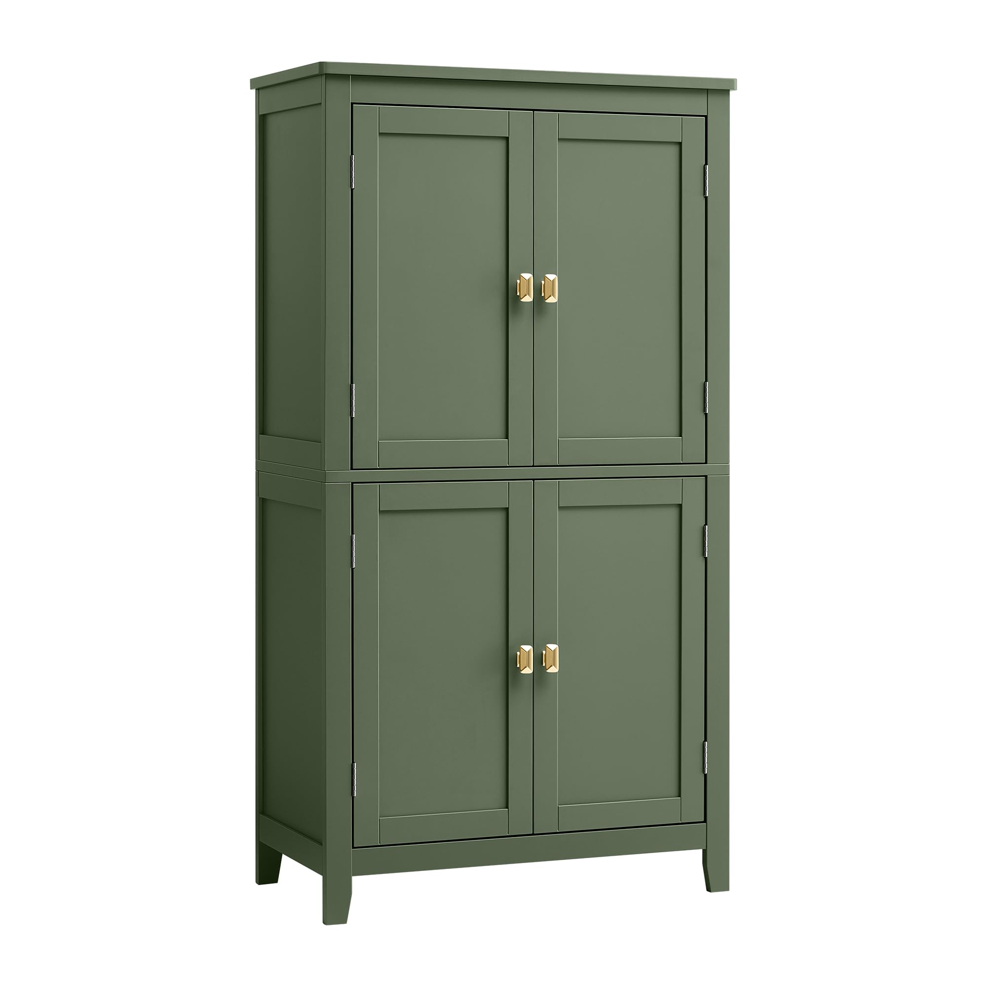 Vasagle Verde Bosque Mueble De Baño Con 4 Puertas Blanco, - Imagen 3