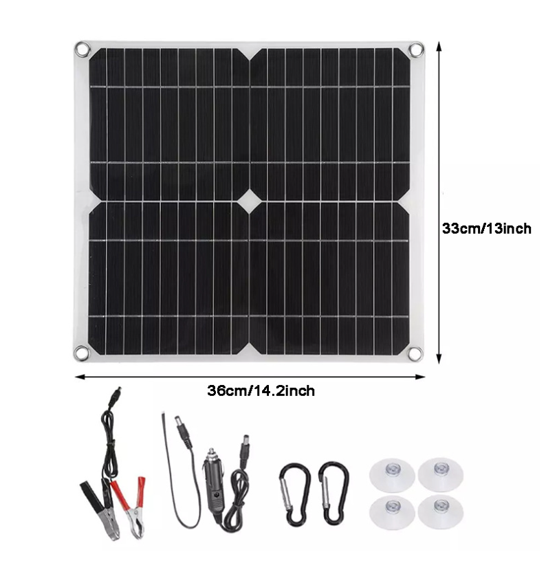 Contrôleur de charge de batterie de kit de panneau solaire 100W 60A 12V - 5