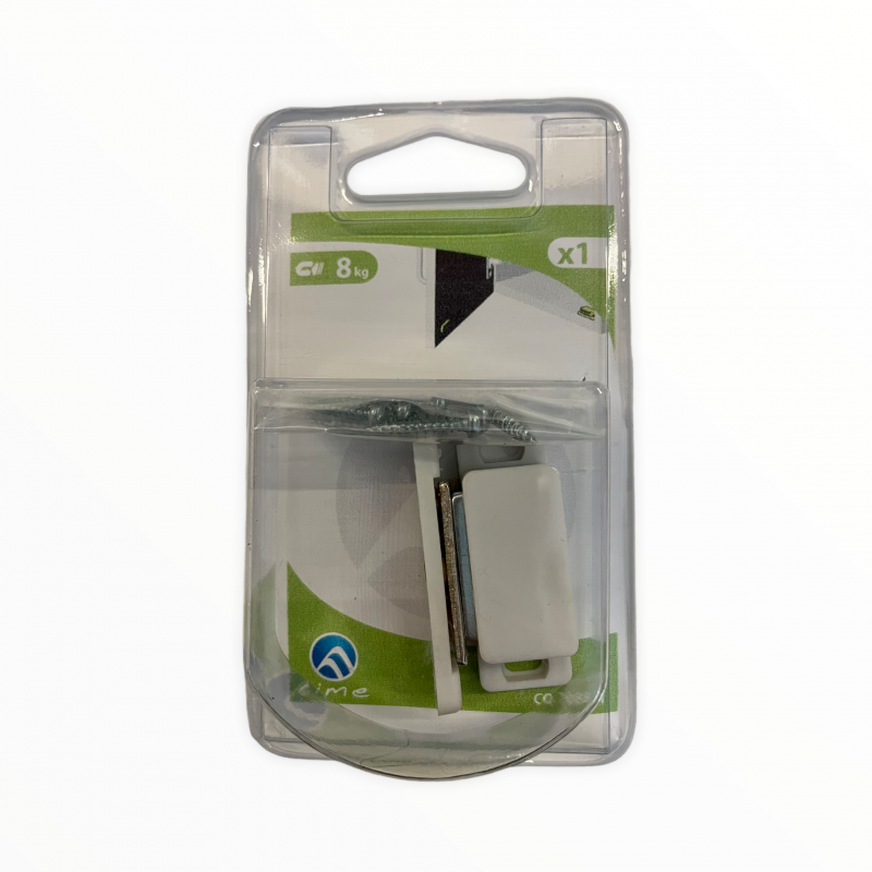 Loqueteau magnétique Force 8kg Plastique Blancs Avec Vis - 2