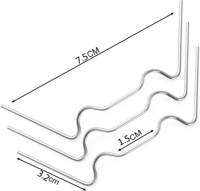 Clip per vetro serra in acciaio inox, 50 pezzi, con clip per vetri da 25 Clip per vetro serra in acciaio inox, 50 pezzi, con clip per vetri da 25