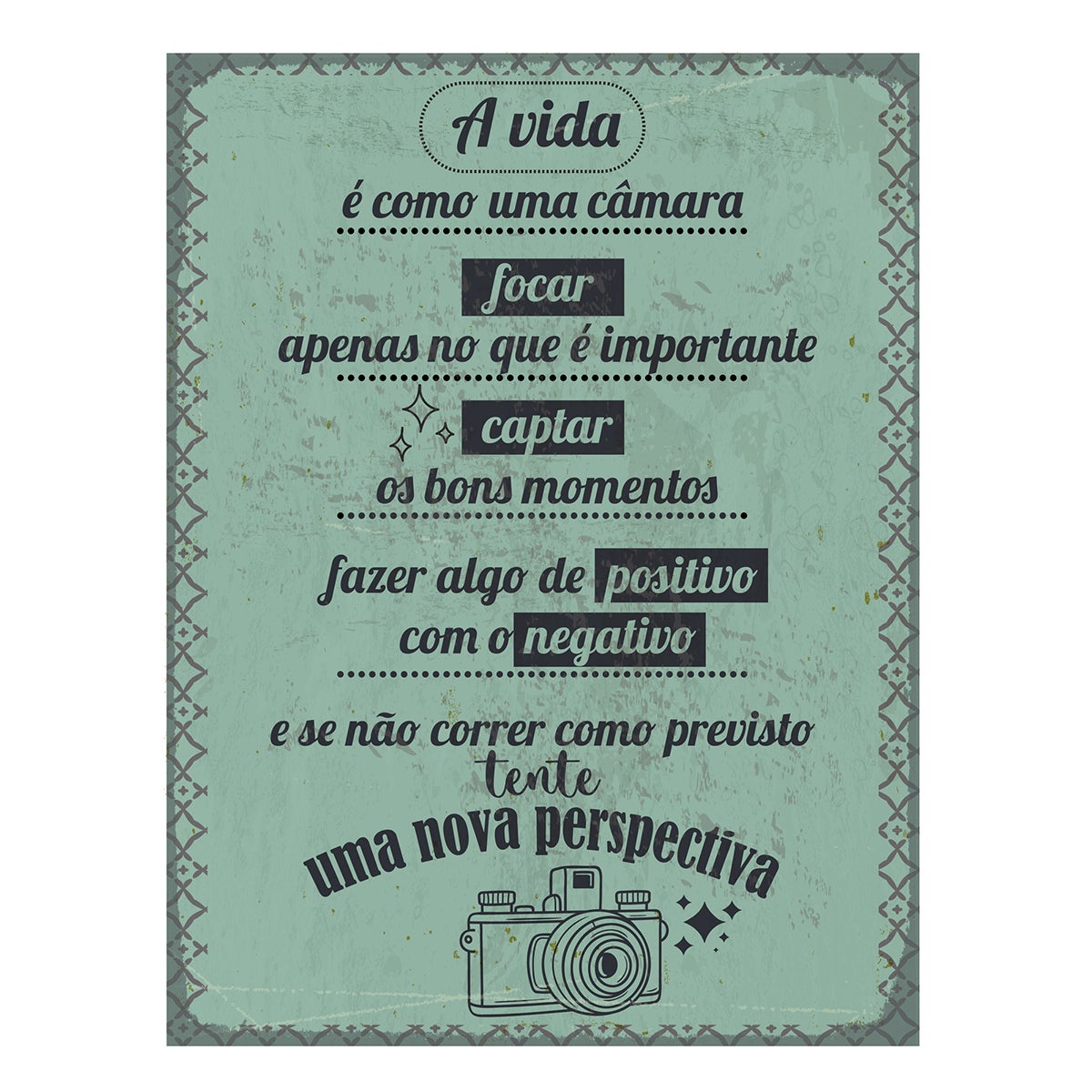 Origen home decor adorno pared portugues placas metal | placa de metal verde rectangular - 33x25x1cm