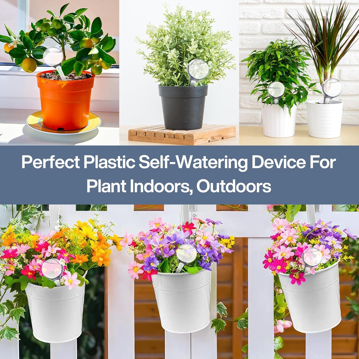 10 Pièces Boules d'Irrigation pour Plantes,Plante Arrosage Goutte à Goutte Automatique,Transparent Distributeur Eau Plante - 2