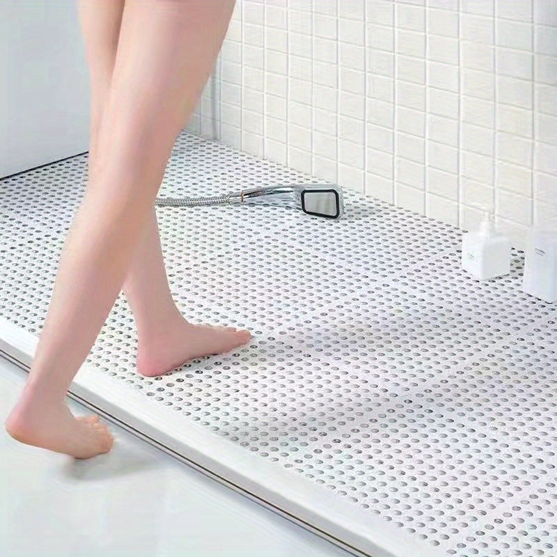 Leroy Merlin 4 Uds Esteras Entrelazadas De Drenaje, Esteras Antideslizantes De Masaje De Empalme Para Baño, Azulejos De Estera De Ducha De Pvc, Blanco Pvc