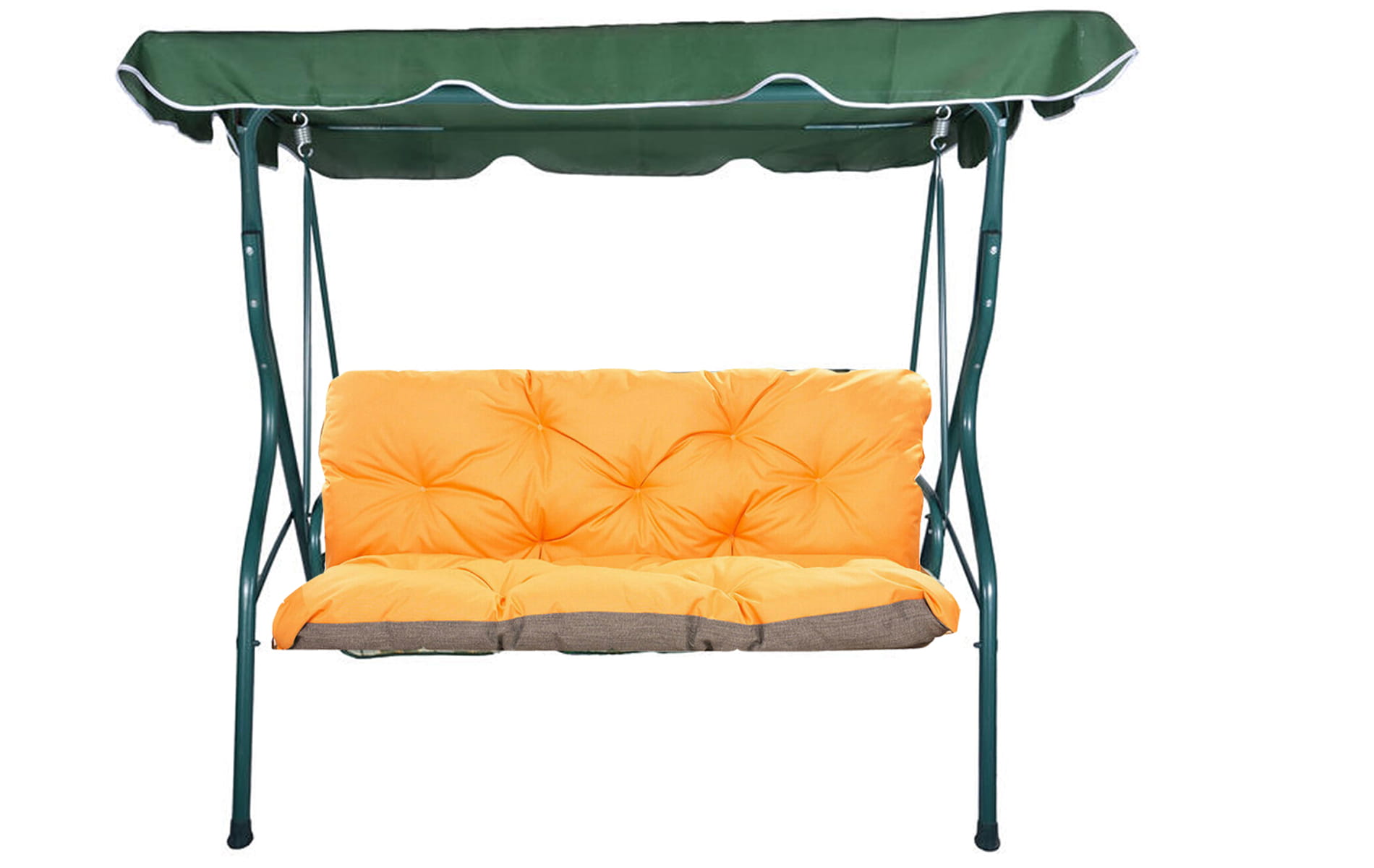 Cojines para columpio 120x50x50cm naranja, cojines para columpio de 2 personas, cojín para banco, cojín para jardín, cojín para columpio de jardín