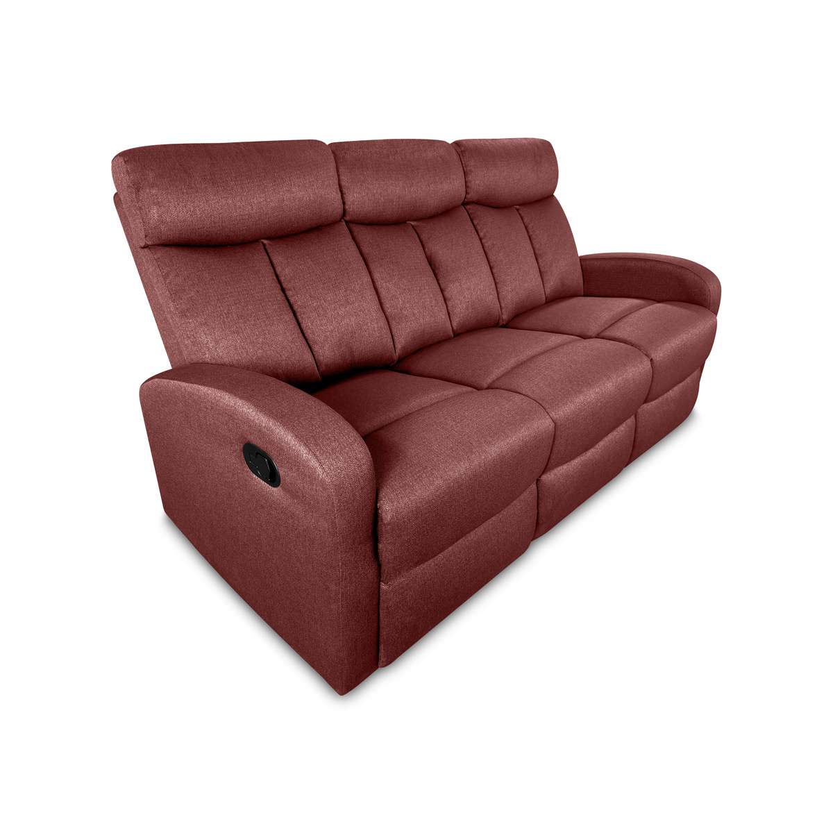 Sofa tarys 3 plazas rojo 99cm al x 182cm an x 93cm l