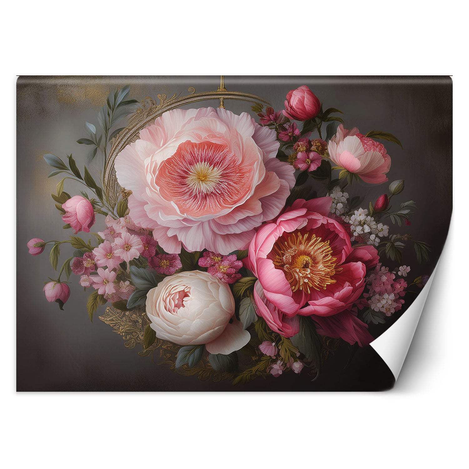 Fototapeta, Naturalne kwiaty liściaste różowe 100x70